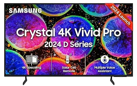 Samsung 163 cm (65 inches) D Series Crystal 4K Vivid Pro Ultra HD Smart LED TV UA65DUE77AKLXL (Black)